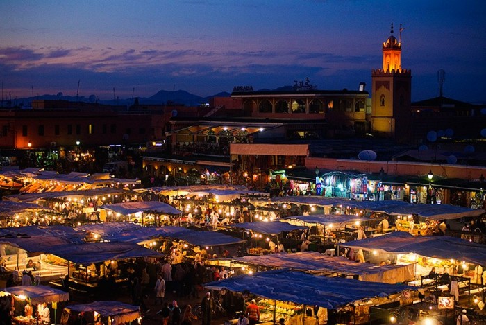 Jemaa al Fnaa market, Marrakech. Photographer Paul Marshall